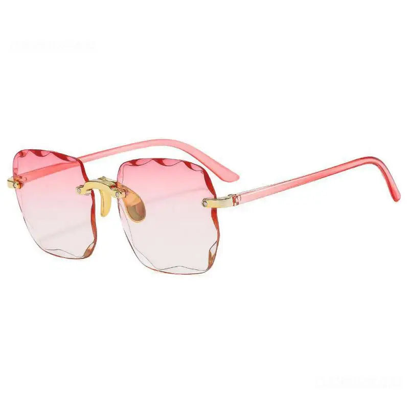 Frameless Square Sunglasses Pc Fashion Summer Travel Sunglasses Lunettes Soleil Femme Metal Sunglasses Meta Vintage Personality