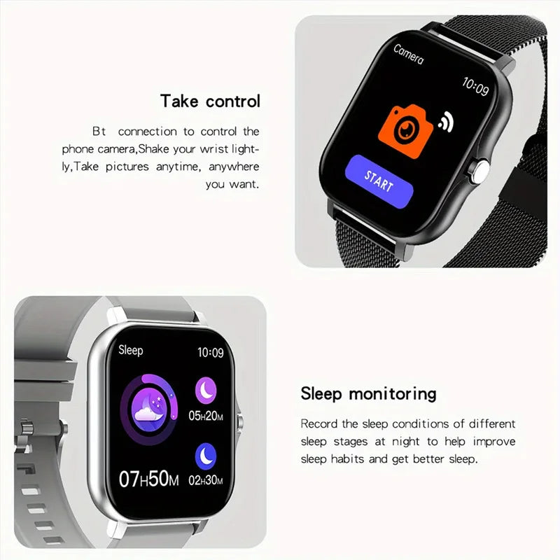 New Smart Watch Men Women Gifts 1.83'' Full Touch Screen Sport Fitness Tracker Smartwatch BT Call Digital smarthwhatch 2024