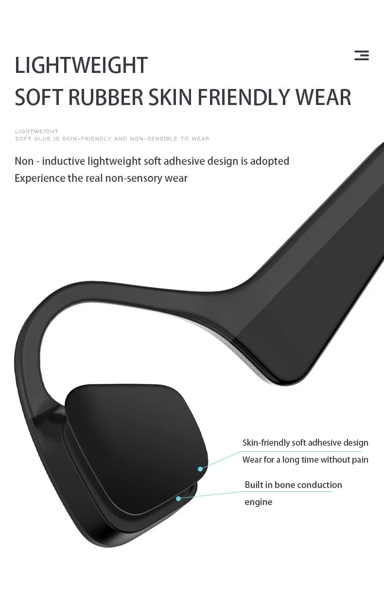 Xiaomi Mijia Real Bone Conduction Sport Headphone Wireless Earphone Bluetooth-Compatible Headset Hands-free with Mic for Running