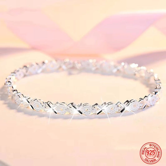 High Quality 925 Sterling Silver Fashion Multiple Styles Bracelet Chain For Women Fashion Wedding Party Beautiful Jewelry Gift