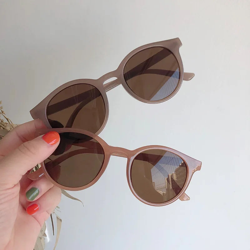 2024 New Vintage Women's Sunglasses Fashion Trendy Small Round Frame Driving Eyewear очки солнечные женские