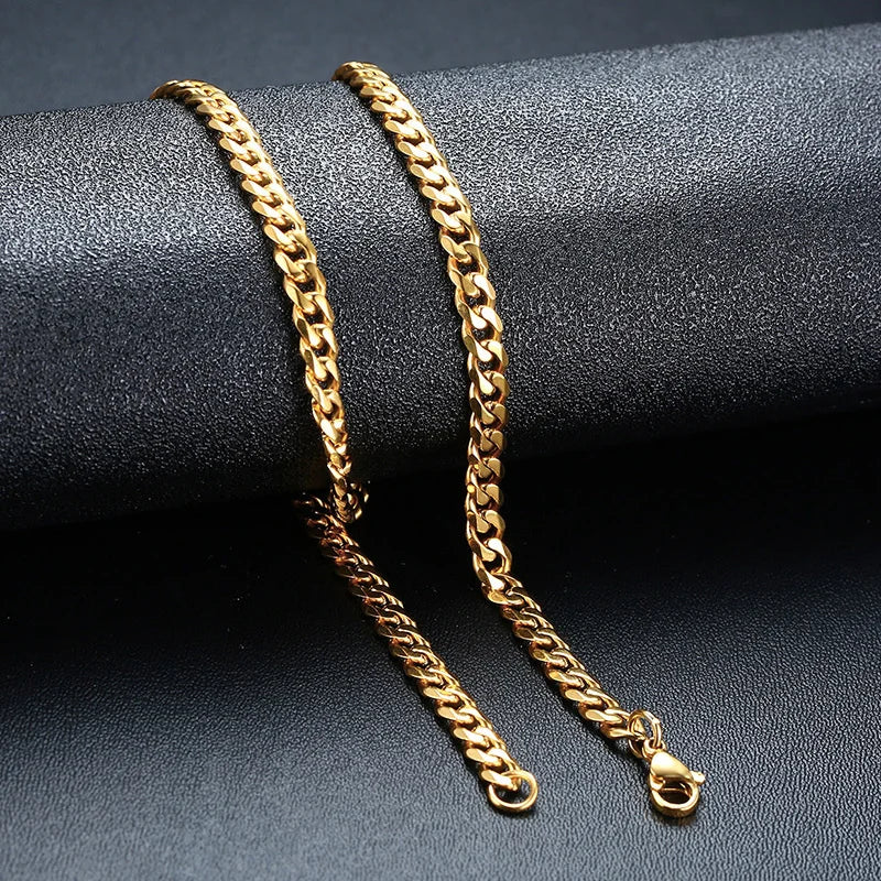 Vnox 3D Vertical Bar Necklaces for Men, Layering Stainless Steel Geometric Pendant, Layered Wheat Rope Cuban Chain, Boy Collar