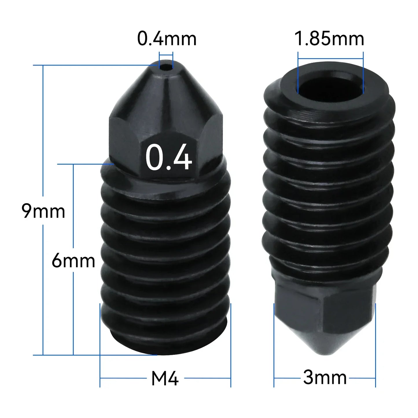 For Bambu lab A1 mini Hotend Kit Hardened Steel Nozzle 0.2/0.4/0.6/0.8mm nozzle For Bambu lab A1 Hot End 3D printer Accessory