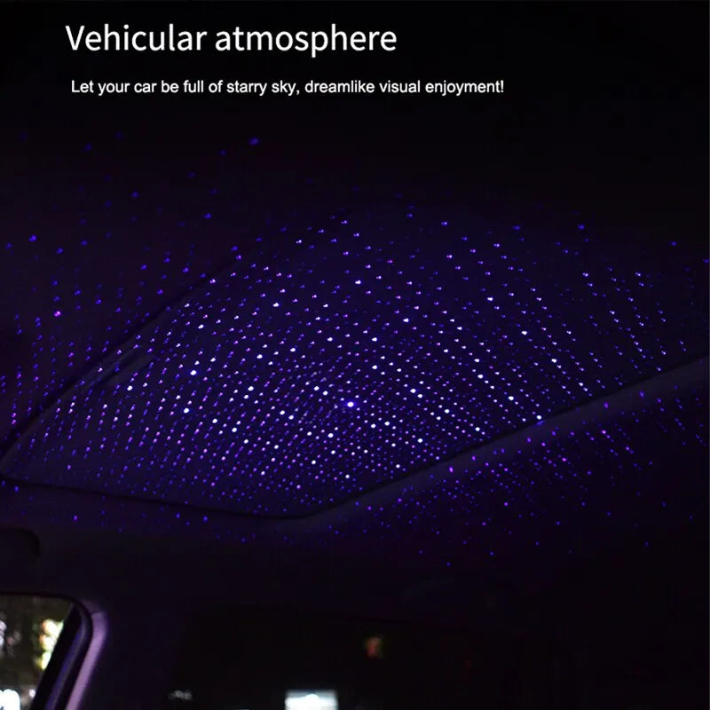 1pcs LED Car Roof Star Night Light Projector Atmosphere USB LED Adjustable Car Interior Decorative Light DJ Christmas LED Light