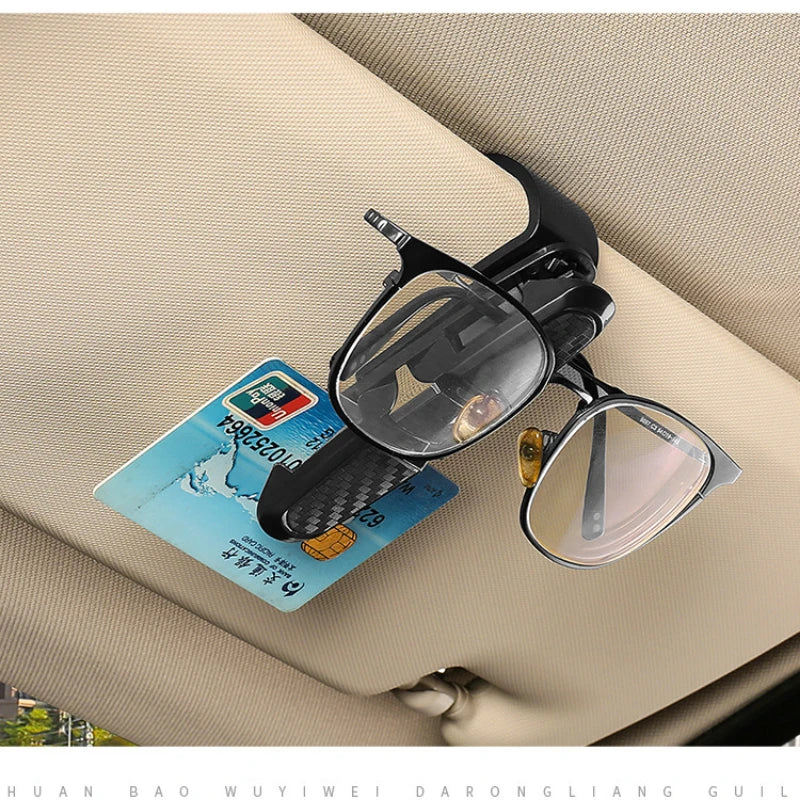 2PCS Car Glasses Holder Sun Visor Mount Sunglasses Clip Holder Rhinestone Bracket Portable Sunglasses Crystal Clip Decoration