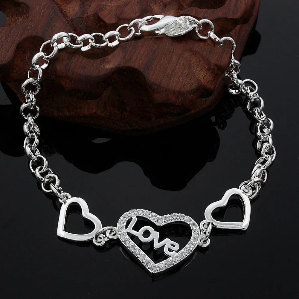 New High quality 925 Sterling Silver 4MM Women Men chain Male Twisted Rope Bracelets Fashion Silver Jewelry