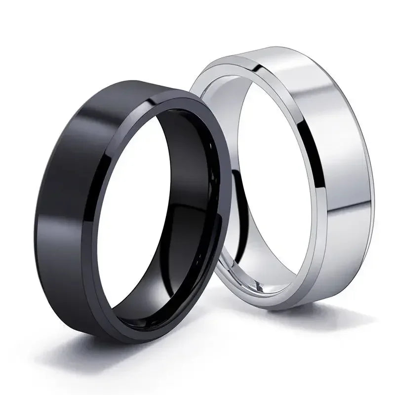 New Stainless Steel Rings Simple Titanium Steel Ring Trendy Personality Metal Ring For Women Men Party Jewelry Punk Accessories