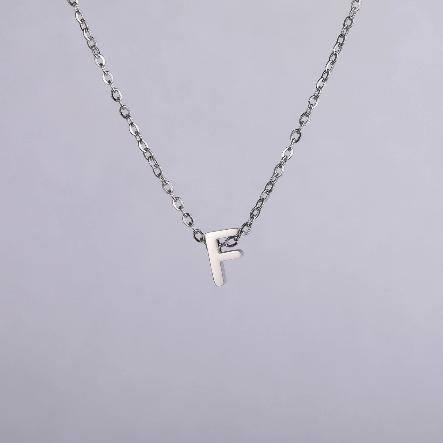 Unift Family Initial Name Necklaces Letter Alphabet M Pendant Stainless Steel Women Neck Chain Choker Trendy Minimalist Jewelry