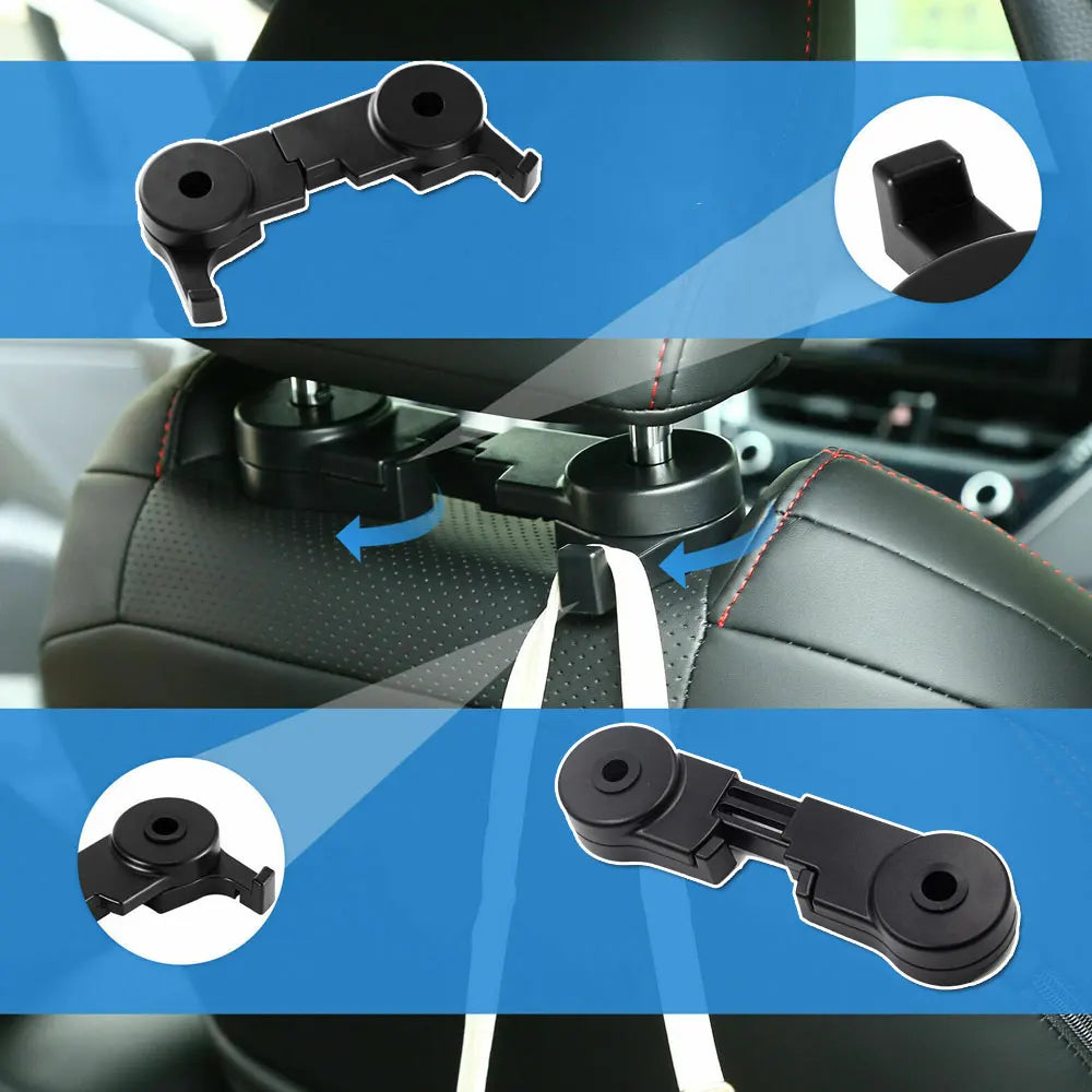 Car Headrest Hook Seat Back Hanger for Bag Handbag Grocery Cloth Portable Multifunction Clips Car Styling Car Stuff Purse Hanger