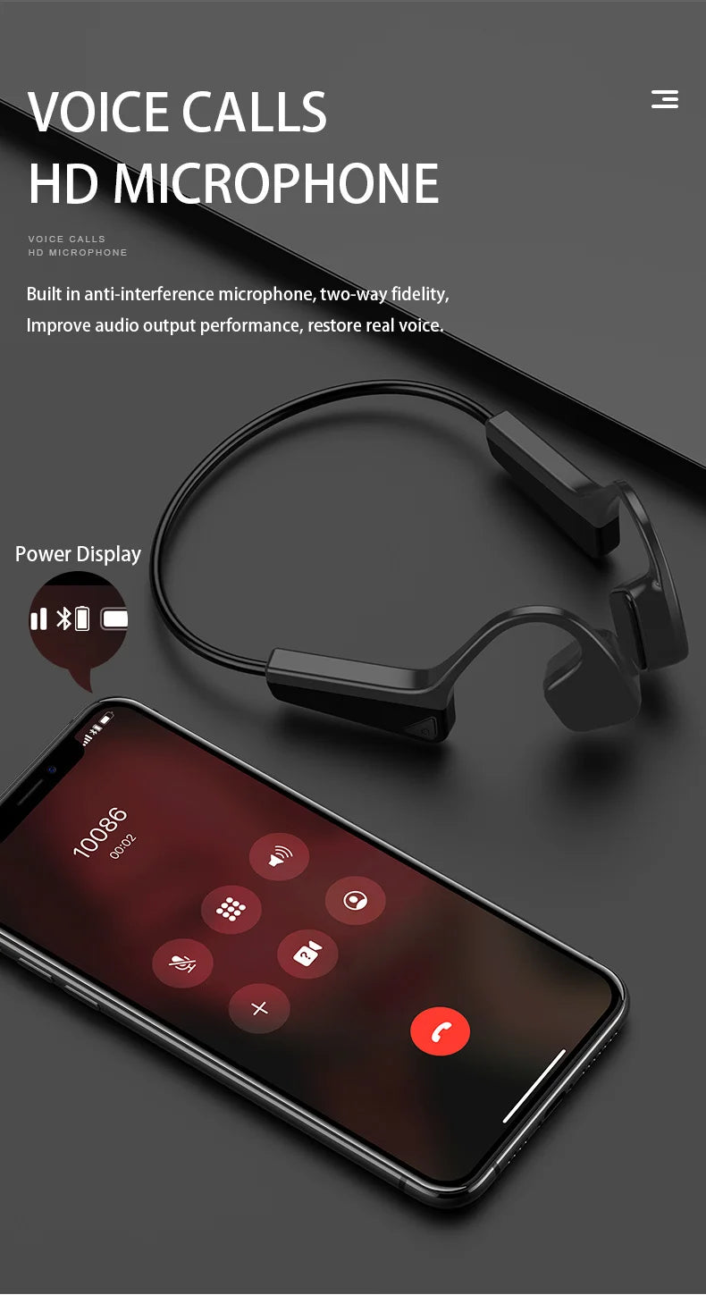 Xiaomi Mijia Real Bone Conduction Sport Headphone Wireless Earphone Bluetooth-Compatible Headset Hands-free with Mic for Running