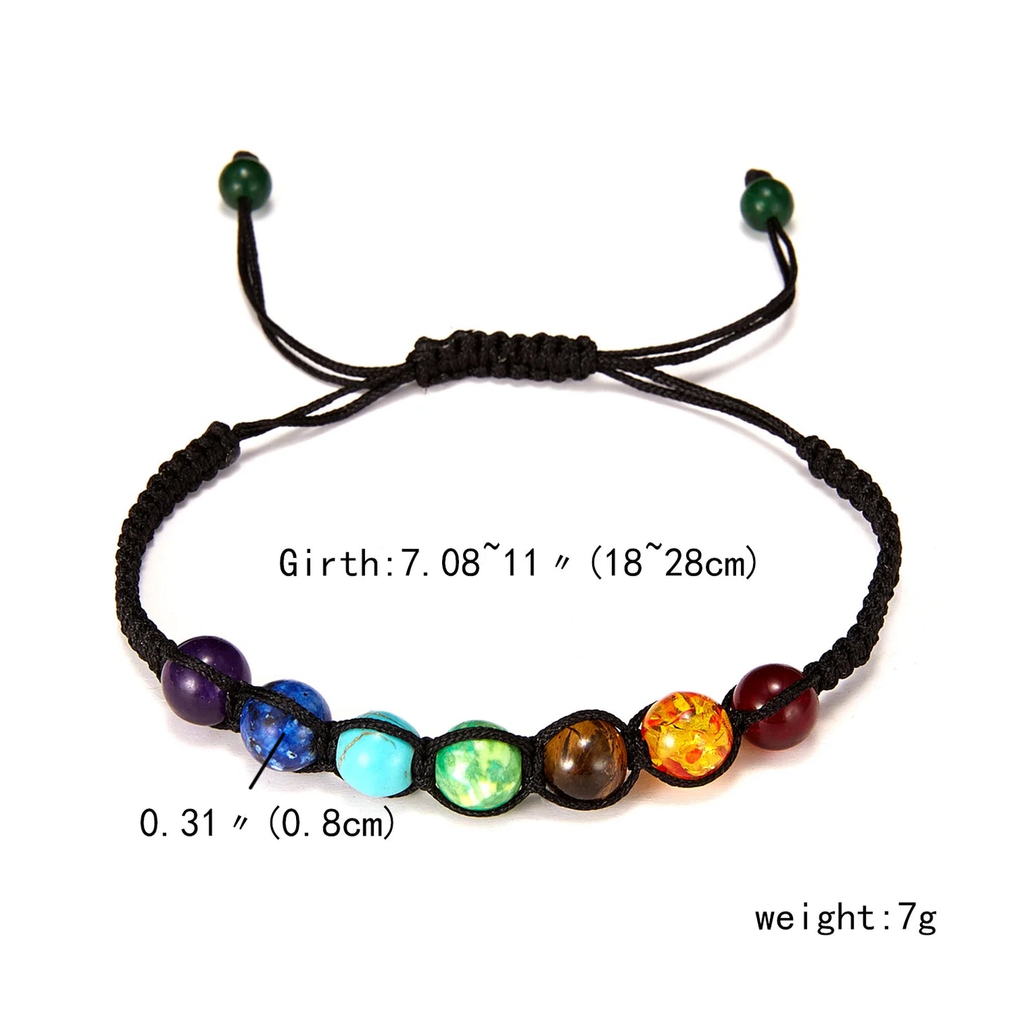 Classic 7 Chakra Beads Bracelet Natural Stone Black Rope Braided Yoga Reiki Healing Balance Bracelets & Bangles For Women Men Je