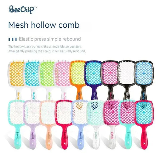 Head Massage Hollow Comb Honeycomb Comb Wet And Dry Fluffy Styling Rib Comb Anti-Hair Loss Scalp Massage Air Cushion Comb