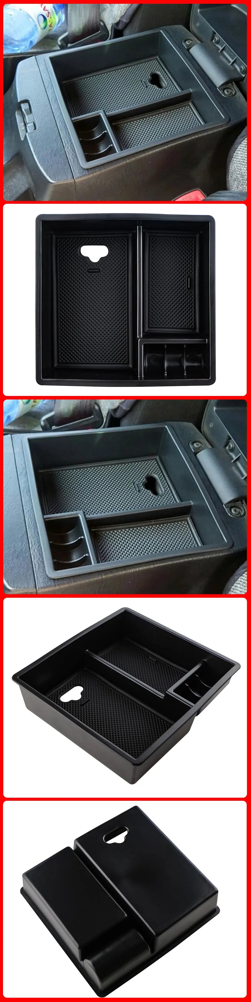 Car Armrest Storage Box Tray for Toyota Fortuner Hilux Innova 2004 - 2015 Center Console Organizer Stuff Holder Case Accessories