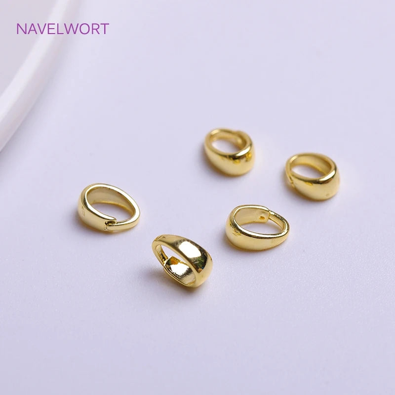 18K Gold Plating Brass Narrow Tapered Solder-On Pendant Bail,Droplet Shape Pendant Bail Necklace Making Accessories Wholesale