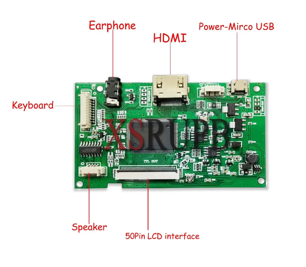 AT070TN92 Driver Board LCD Screen Controller HDMI For Innolux AT070TN90 AT090TN10 AT070TN93 AT080TN52 Micro USB 50 Pins