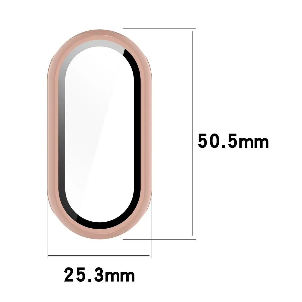 Protective Case For Xiaomi Mi Band 8 Smart Watch PC Frame Full Cover Screen Protector Tempered Glass Film Bumper For MiBand 8