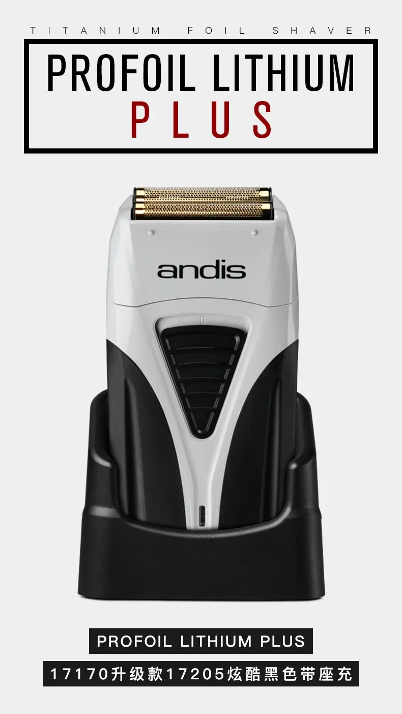 100% Original ANDIS Profoil Lithium Plus 17200 barber hair cleaning electric shaver For men razor bald hair electric shaver