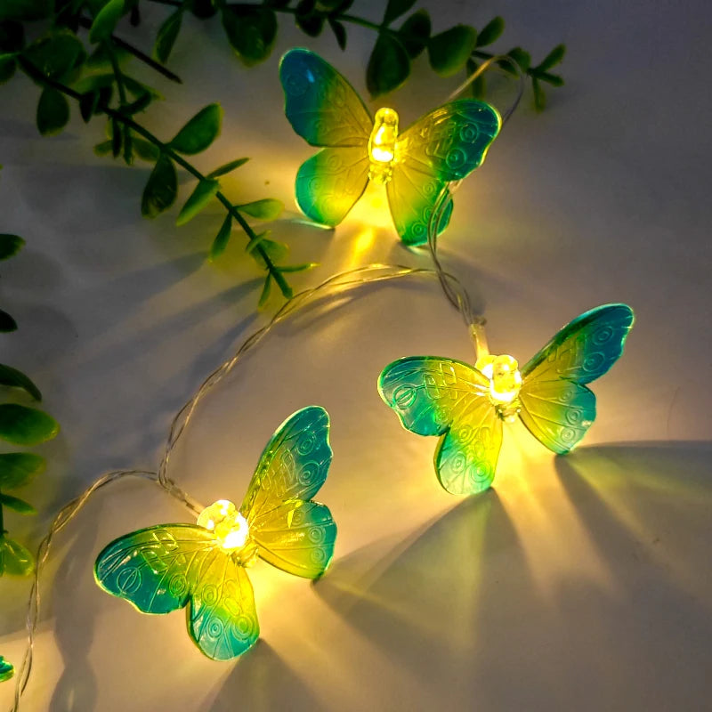 LED Butterfly light string Decor dream Fairy butterfly Lights Decorative Lighting for girl bedthroom Party Wedding decor props