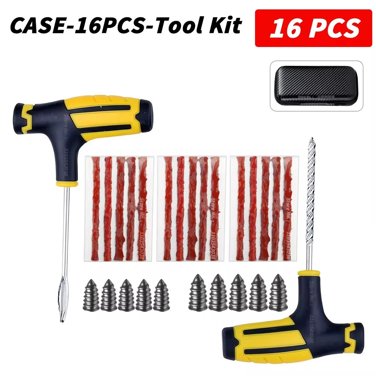 Car Tire Repair Kit Puncture Plug Tools Tyre Puncture Emergency for Tire Strips Stirring Glue Repair Tool Kit Car Accessories