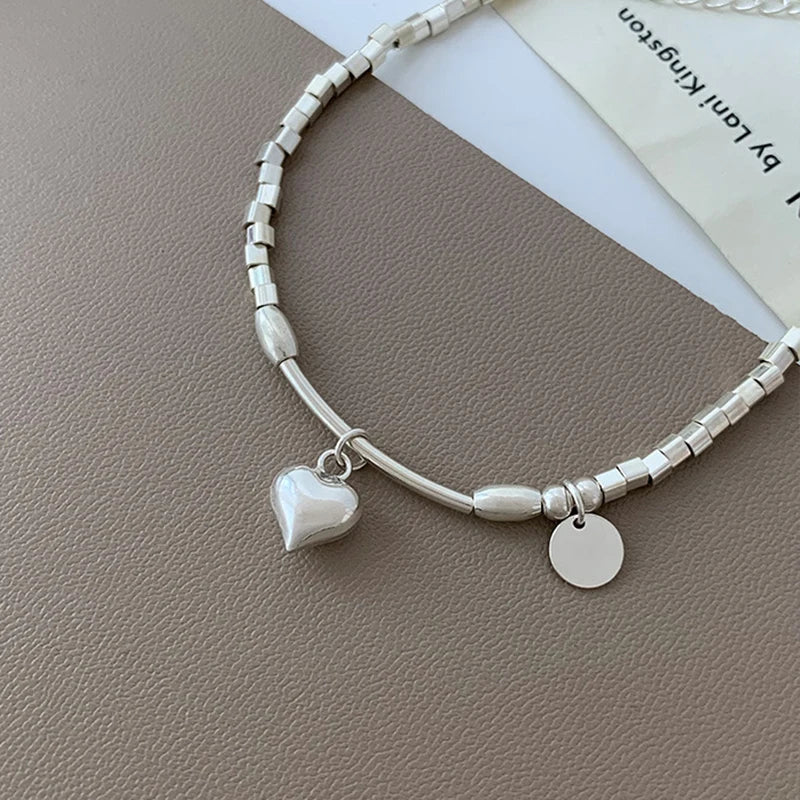 VENTFILLE 925 Sterling Silver Pearls Bamboo Knots Bracelet for Women Girl Simple Korean Jewelry Birthday Gift Dropshipping