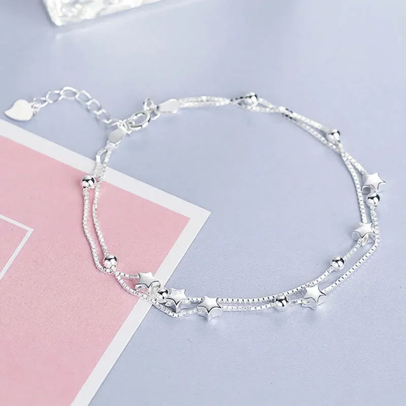 925 Sterling Silver Bracelet Woman Vintage Luxury Original Jewelry Accessories Fashion Designer Party Wedding Jewelry Gifts 2023