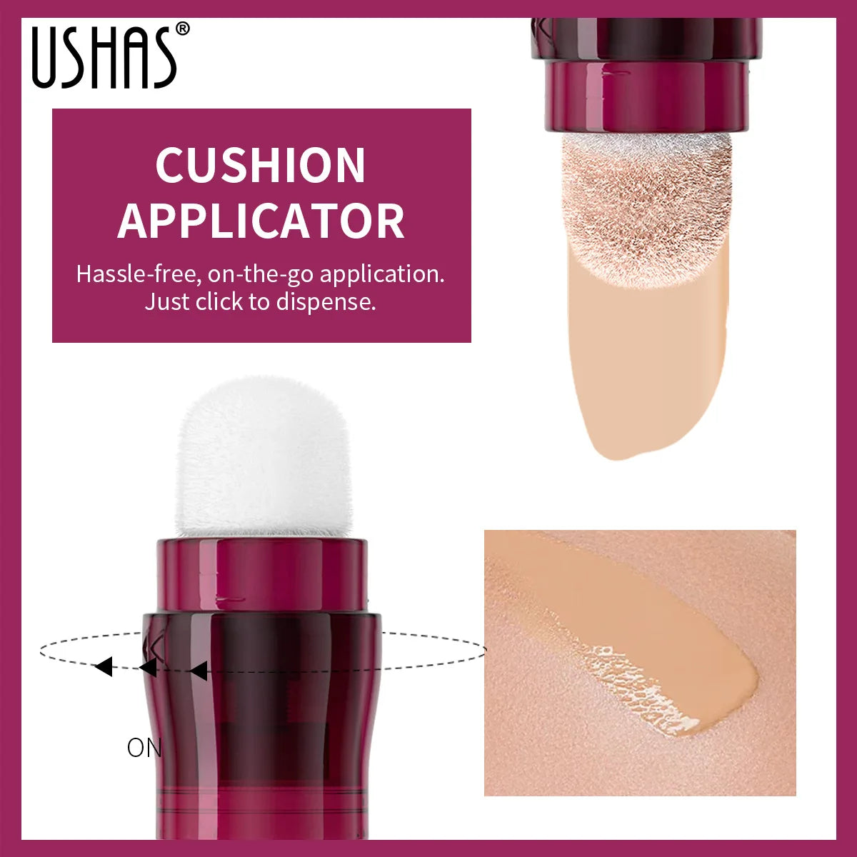 USHAS Sponge Tip Foundation Holding Concealer No Makeup Removal Waterproof Concealer 12 Colours Available