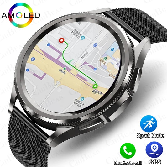 For Samsung Galaxy Watch6 Classic Smartwatch Men GPS Sports Health Heart Rate Waterproof Bluetooth Call Smart Watch 2024 New