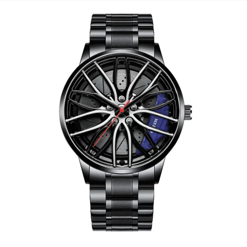 Luxury Man Wristwatch Business Steel Quartz Men Watch Round Watches Wheel Machinery Fashion Decoration Mens Watch