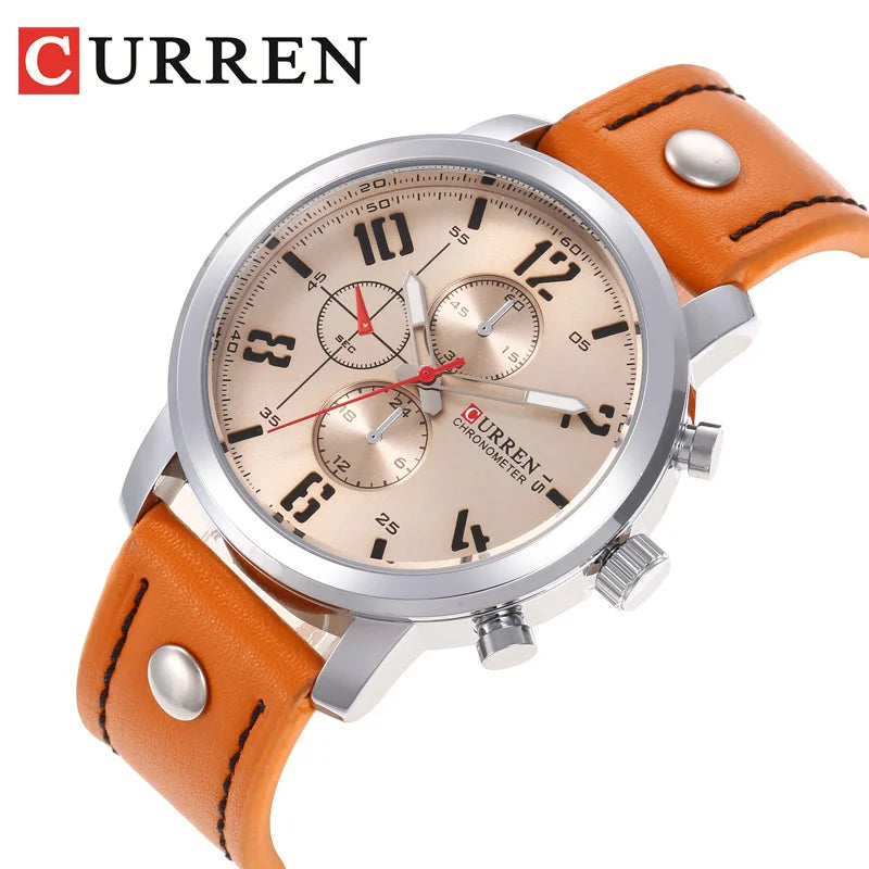 Curren Top Brand Factory Men's Watches Luxury Fashion&Casual Business Quartz Watch Date Wristwatch for men Relogio Masculino