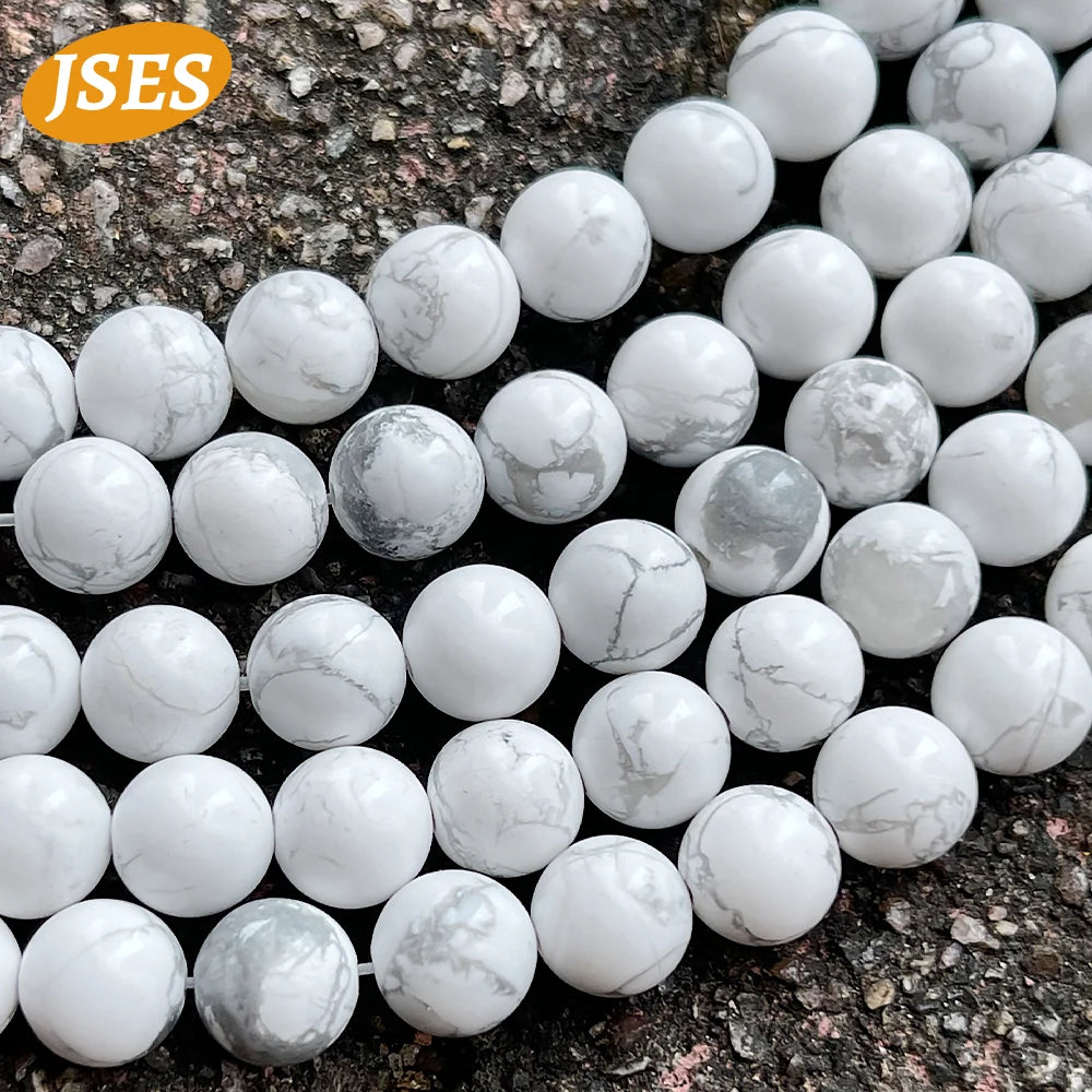 AA Natural White Howlite Turquoise Strand Loose Beads for Jewelry Making Bracelets Necklace DIY Beads Accessorries Wholesale