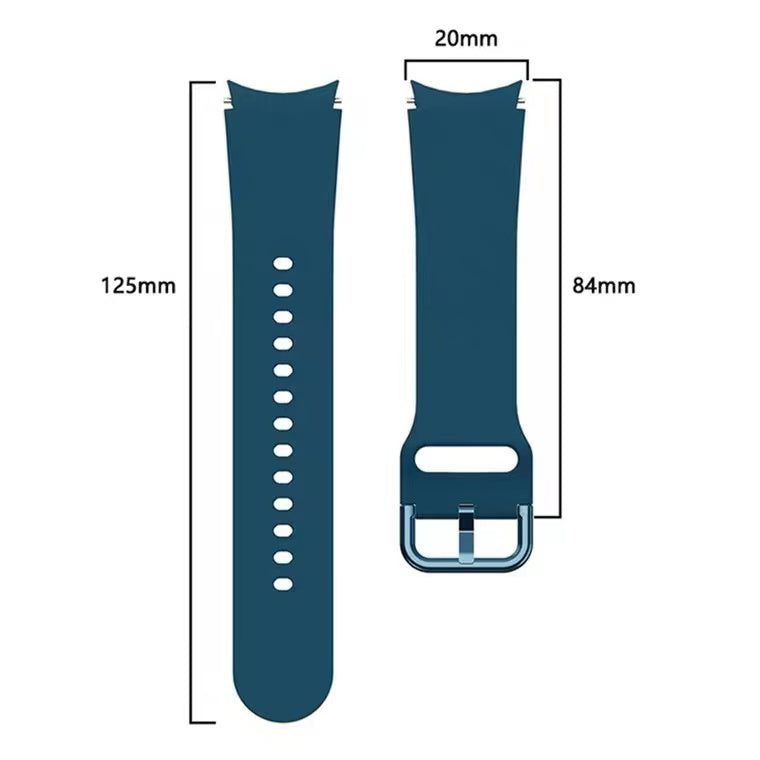 20mm Silicone Strap for Samsung Galaxy Watch 7 6 5 40mm 44mm 5 Pro 45mm Bracelet for Watch 4 6 Classic 46mm 42mm 43mm 47mm Band