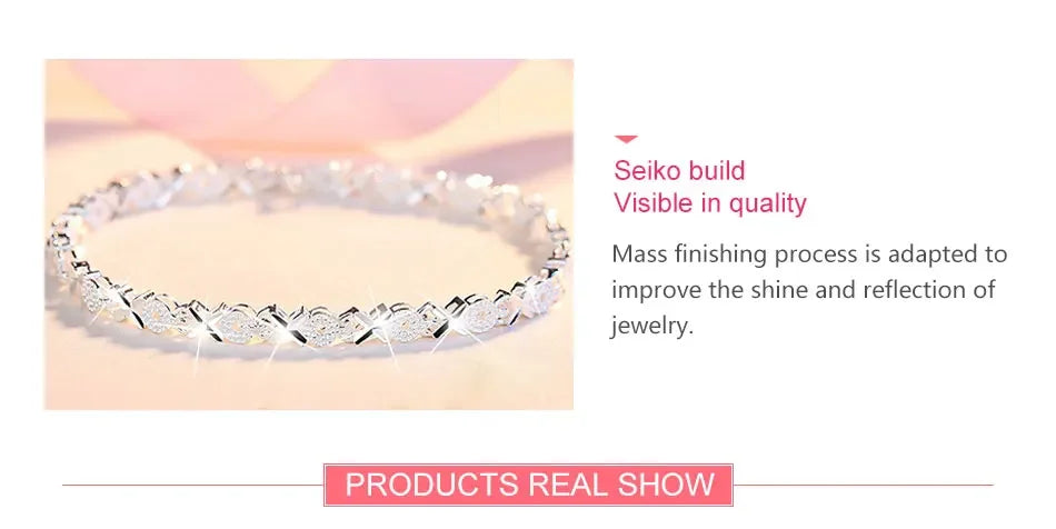 High Quality 925 Sterling Silver Fashion Multiple Styles Bracelet Chain For Women Fashion Wedding Party Beautiful Jewelry Gift