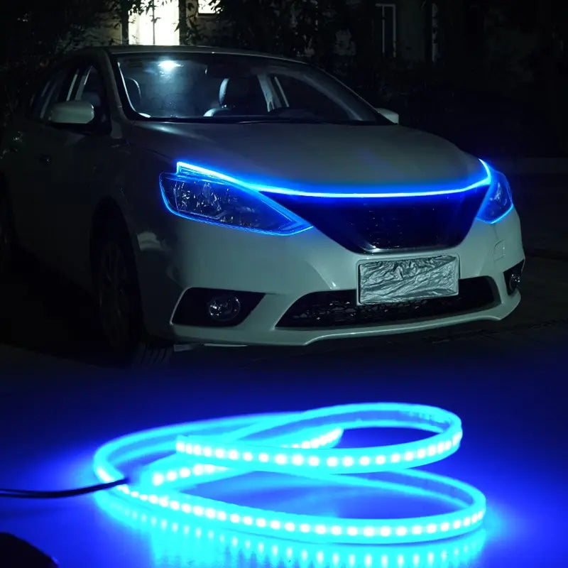 LED Car Hood Atmosphere Lght Strip Waterproof Auto Exterior Decoration Lighting Decorative Headlights Ambient Lamp 12V Universal