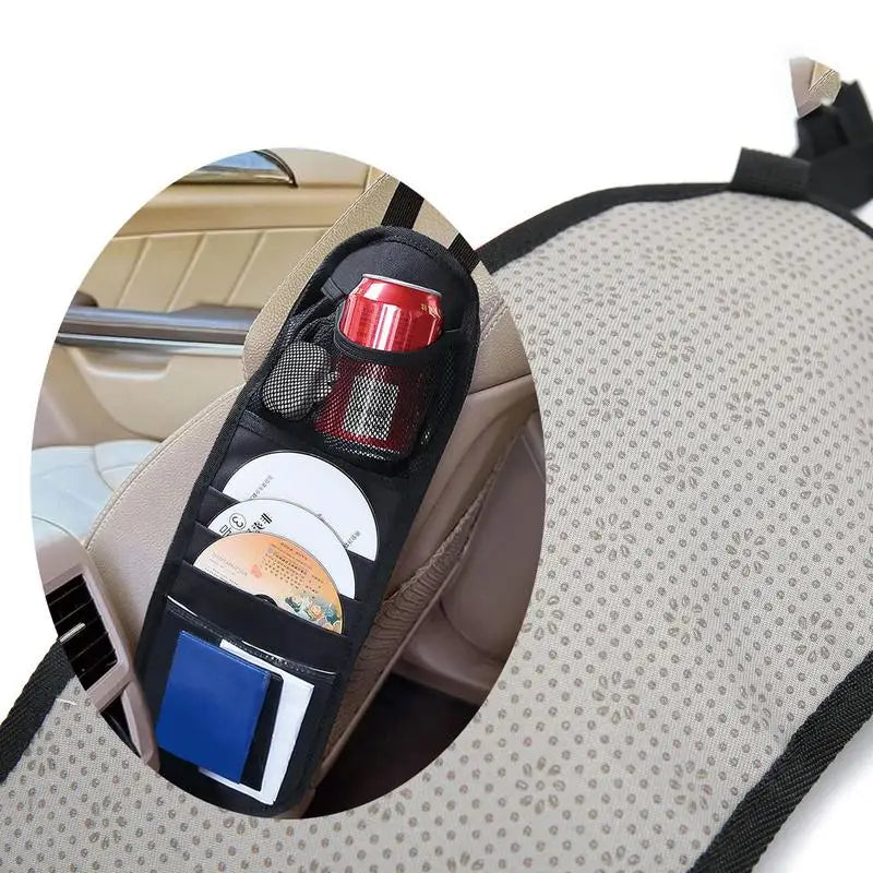 Auto Side Seat Storage Auto Water Bottle Holder Bag Multipurpose Mesh Pocket Car Phones Stuff Holder For Men Women Wallet