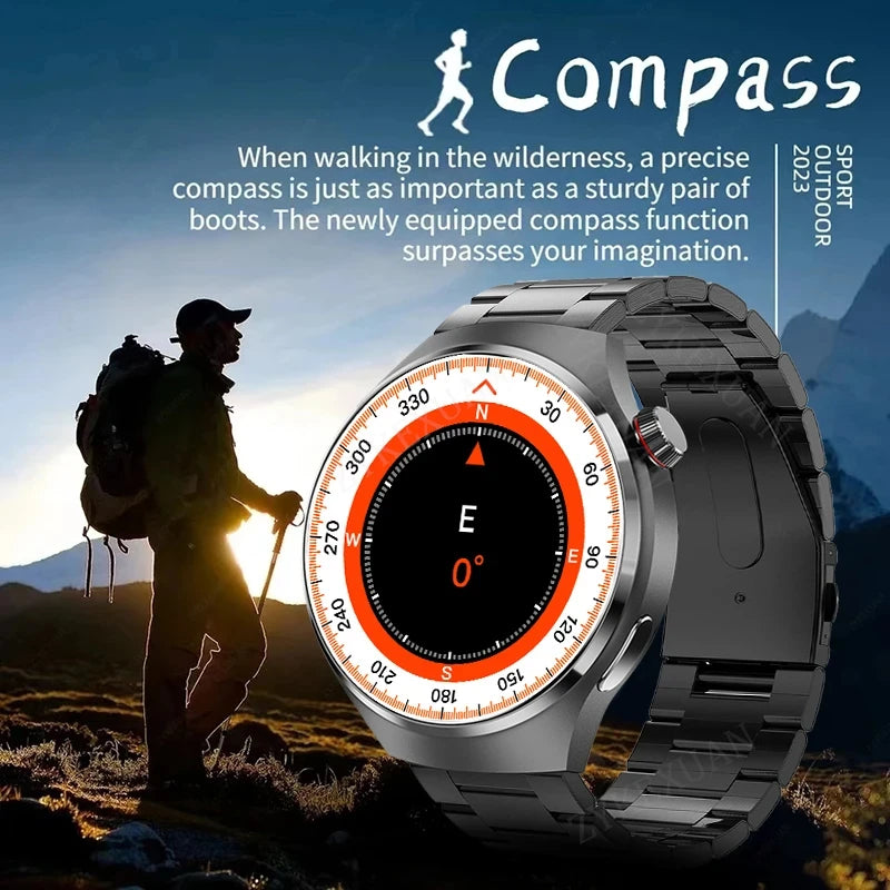 For HUAWEI GT4 Pro GPS NFC Smart Watch Men 360*360 AMOLED Screen Heart rate Bluetooth Call IP68 Waterproof Man Smartwatch 2024