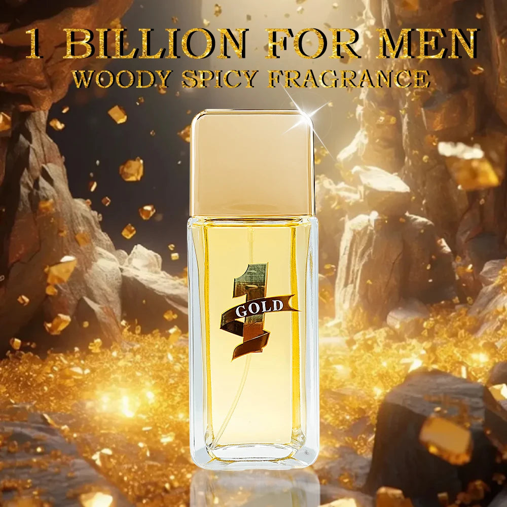 100ML 3.4FL.OZ Men's Perfume, Long Lasting Woody Spicy Notes 1 Billion Cologne, Eau de Parfum, Feronomas Perfume Hombre