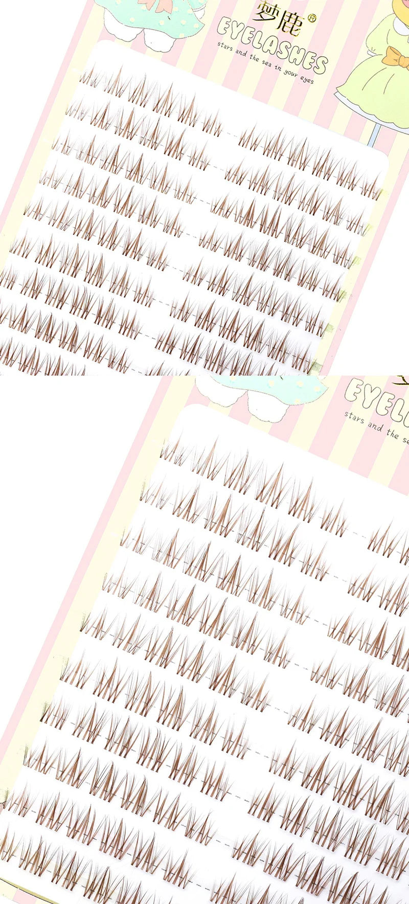 Brown Sunflower False Eyelashes Black Natural Manga Lashes Anime Eyelashes Large Capacity Eyelashes Extension Chinese Makeup