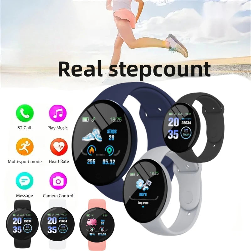 D18 Smart Watch Men and Women Sports Smart Bracelet LED B41 Smartwatch Waterproof Smart Touch Screen Bracelet Smartband 2024 New