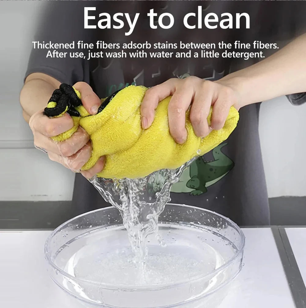 10/5/3/1pcs Thicken Microfiber Car Cleaning Towels Soft Quick Drying Windows Mirrors Wiping Rags Home Double Layer Clean Cloths