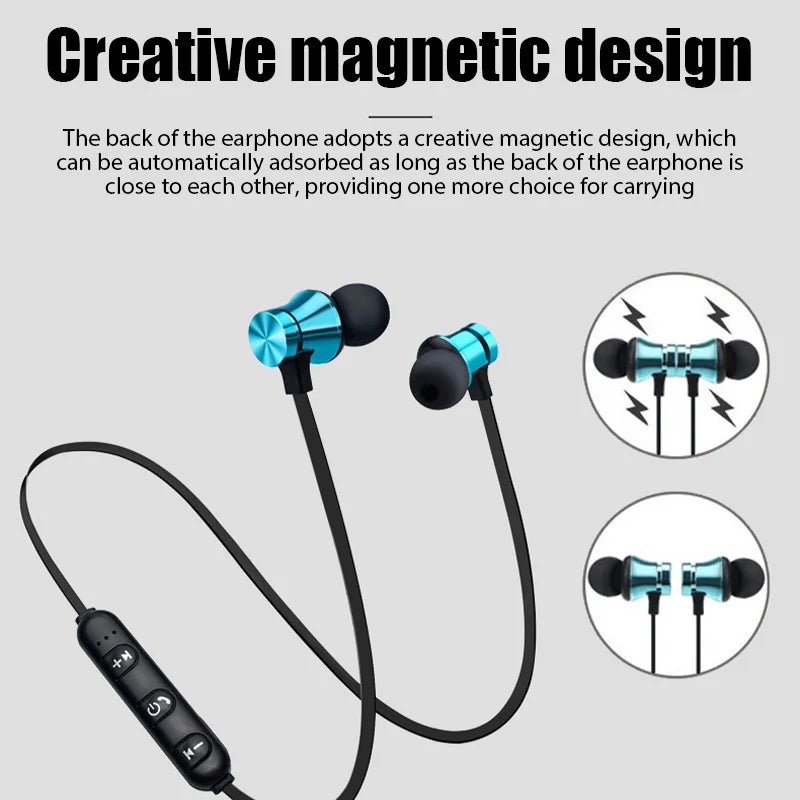 # XT-11 Bluetooth 4.2 Wireless Earphone Sports Headset Waterproof Earbuds Neckband Magnetic Headphone With Mic For Samrtphones