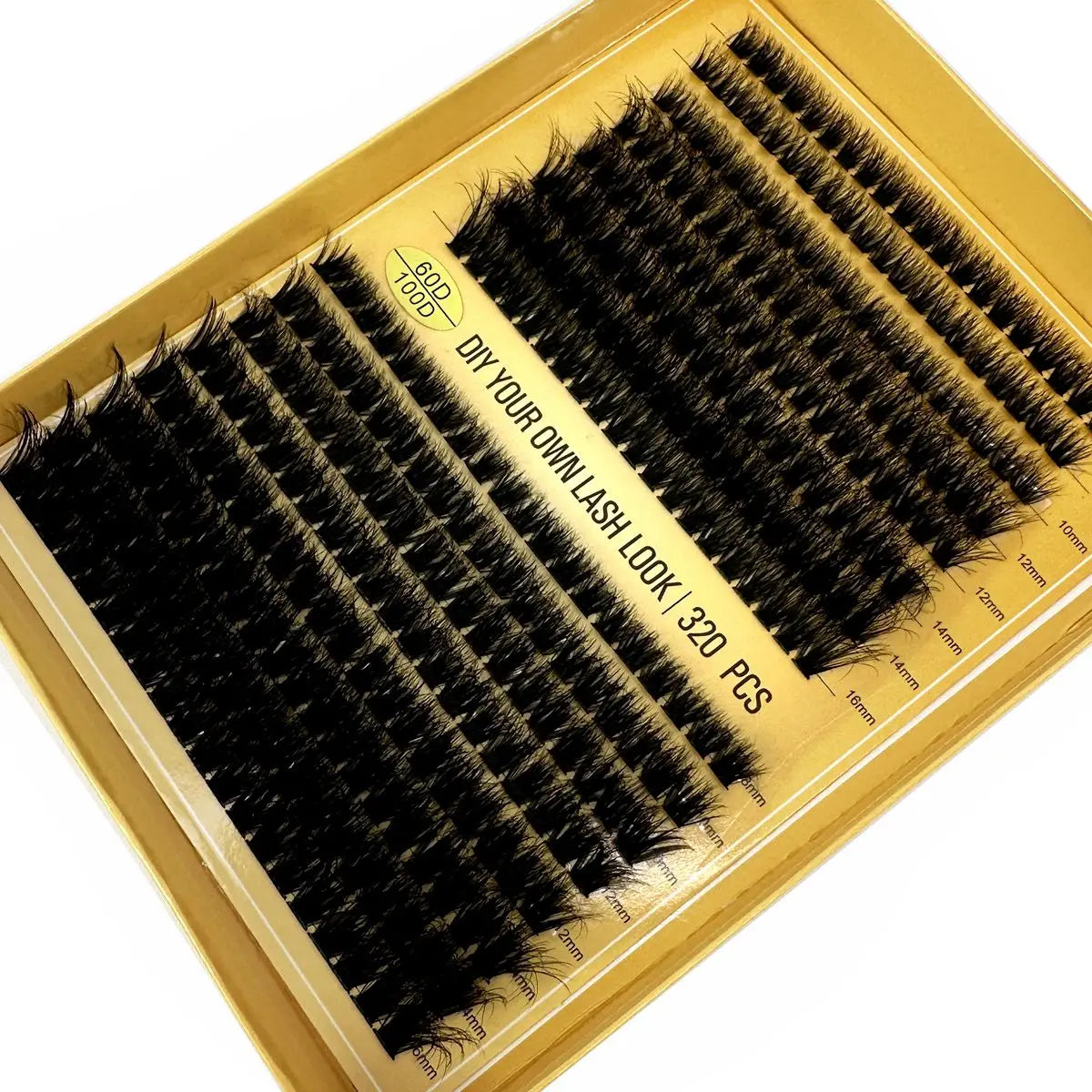 320 Bundles 60D/80D/100D Cluster Eyelash Extension Thick Style Individual Eyelashes Handmade Eyelash Bundles 5D Fluffy Mink Lash