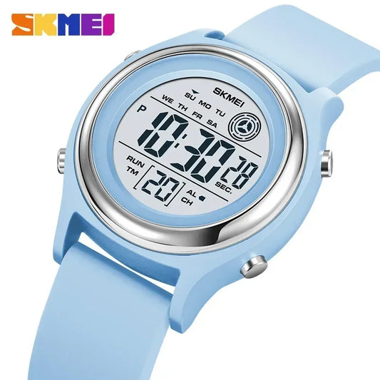 SKMEI 2094 Women Stopwatch Lady Wristwatch 50M Waterproof Shockproof reloj mujer Back Light Display Countdown Digital Watches