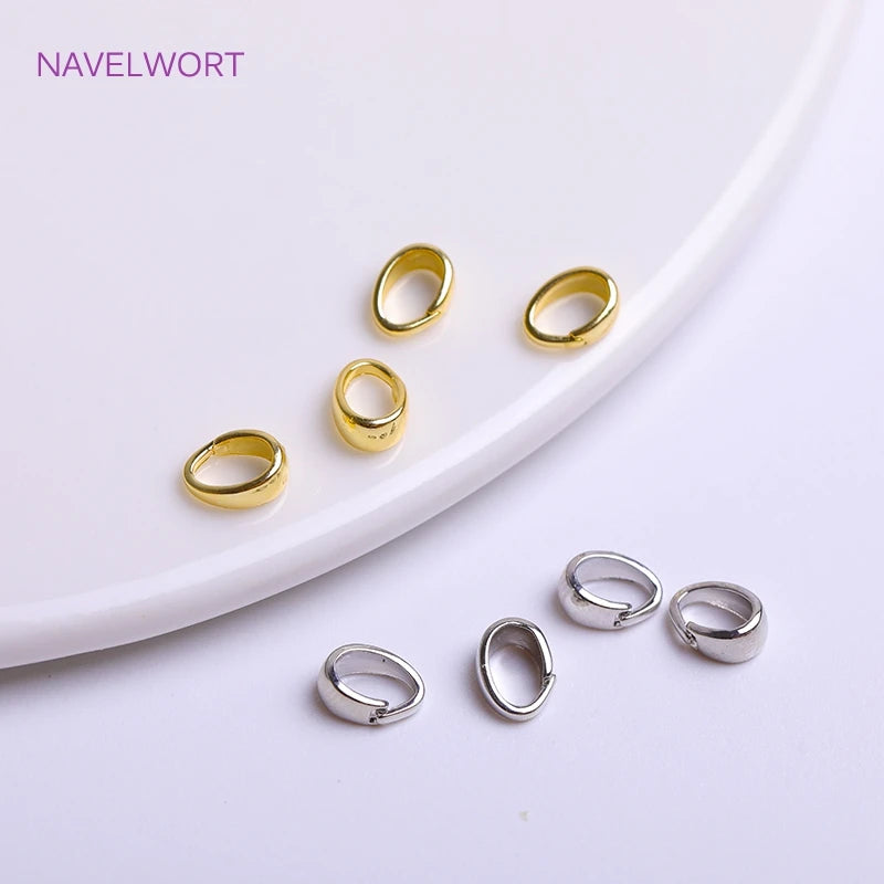 18K Gold Plating Brass Narrow Tapered Solder-On Pendant Bail,Droplet Shape Pendant Bail Necklace Making Accessories Wholesale