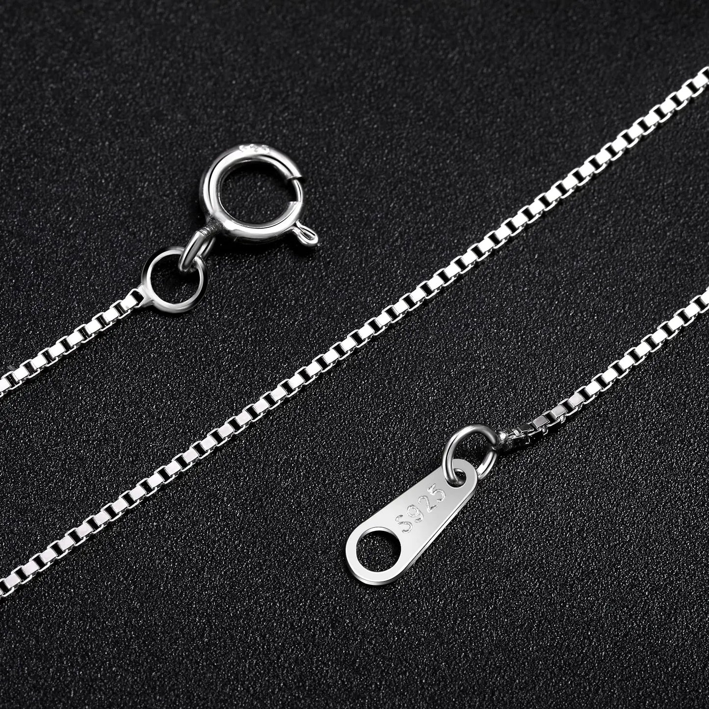 Vonmoos 925 Sterling Silver Necklace for Women Men 0.8mm Thin Male Necklace Chain Luxury Lightweight Shiny Ladies Jewelry Gift