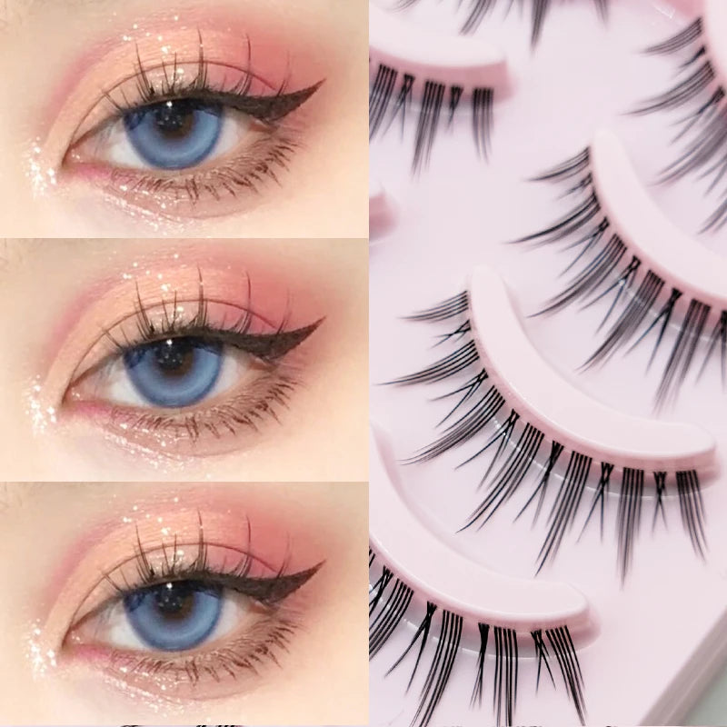 New Manga Lashes Soft Natural Eyelashes Thick False Eyelashes Manga Eyelashes Daily Dating Makeup Eyelashes Lashes Wispy