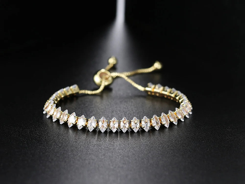 Fashionable Zircon Tennis Bracelets for Women Dazzling Various Shape Crystal Chain on Hand Trend Sexy Party Accessories Jewelry