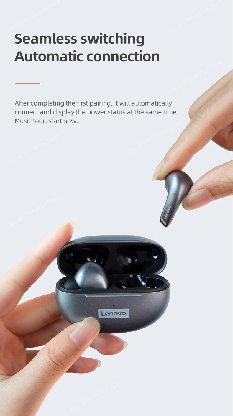 100% Original Lenovo LP5 Wireless Bluetooth Earbuds HiFi Music Earphone With Mic Headphones Sports Waterproof Headset 2022 New