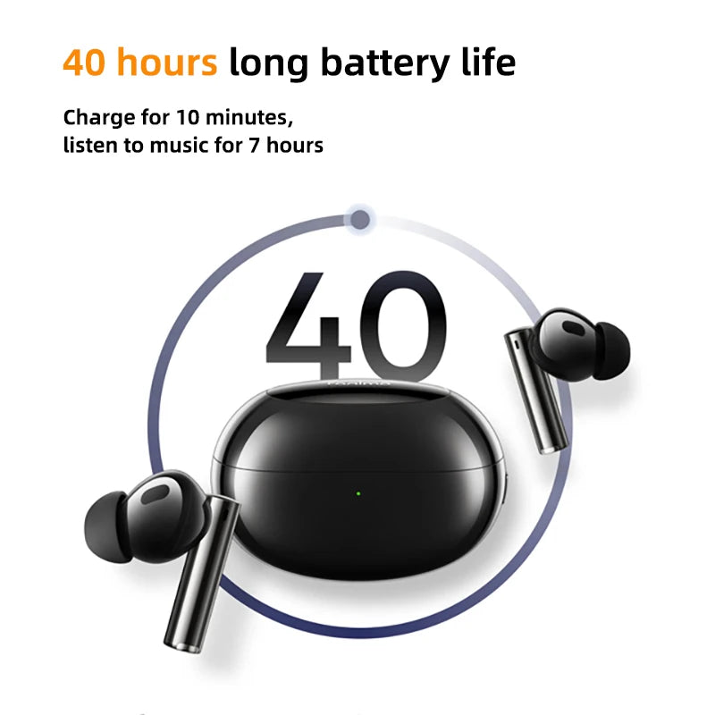 Global Version realme Buds Air 5 Pro Bluetooth Earphone 50dB Active Noise Cancelling LDAC Bluetooth 5.3 Wireless Headphone New