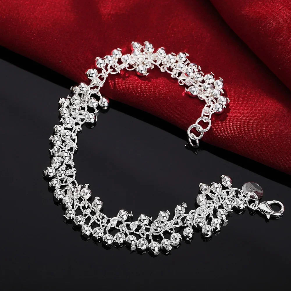 New High quality 925 Sterling Silver 4MM Women Men chain Male Twisted Rope Bracelets Fashion Silver Jewelry