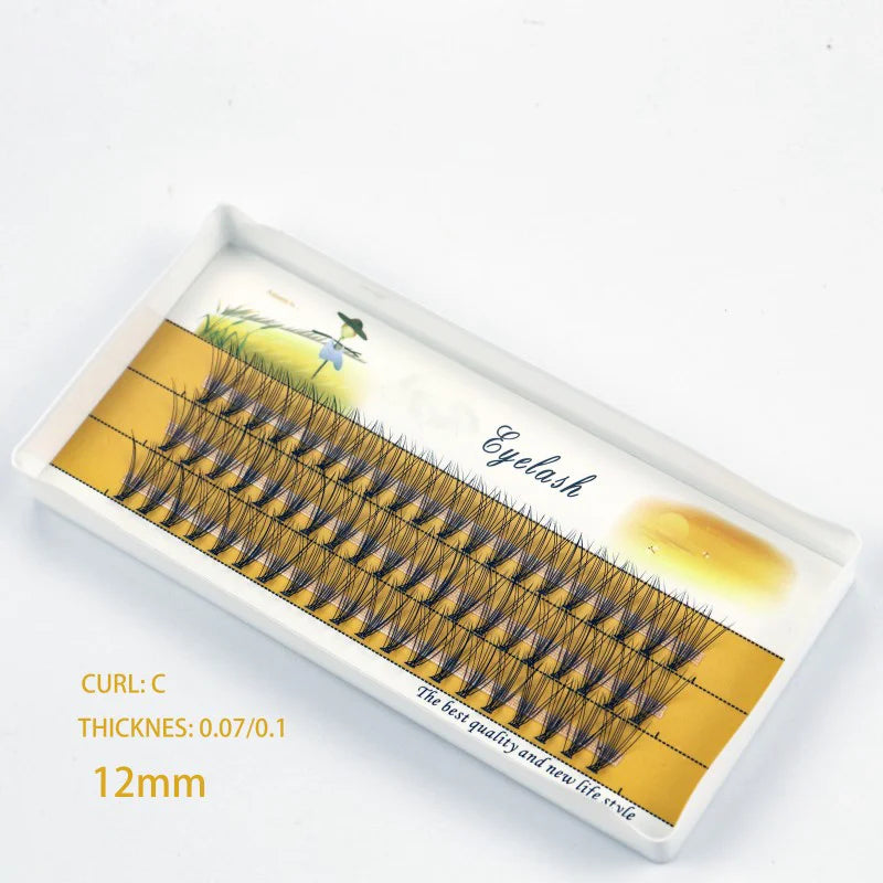 1 Box/60 Bunches Mink Eyelashes Natural 3D Russian Individual Eyelash extension 10D Eyelash cluster Makeup Tool Lashes Wholesale